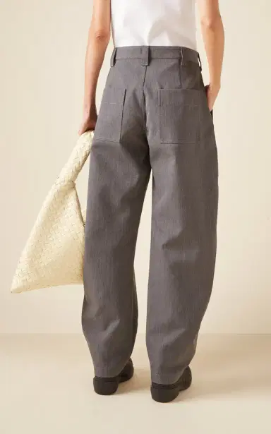 Bottega Veneta Wool-Cotton Tapered Trousers | Thumbnail 4 Bottega Veneta Wool-Cotton Tapered Trousers | Thumbnail 4