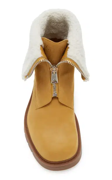Bottega Veneta Haddock Shearling-Lined Nubuck Ankle Boots | Thumbnail 4 Bottega Veneta Haddock Shearling-Lined Nubuck Ankle Boots | Thumbnail 4