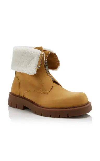 Bottega Veneta Haddock Shearling-Lined Nubuck Ankle Boots | Thumbnail 5 Bottega Veneta Haddock Shearling-Lined Nubuck Ankle Boots | Thumbnail 5