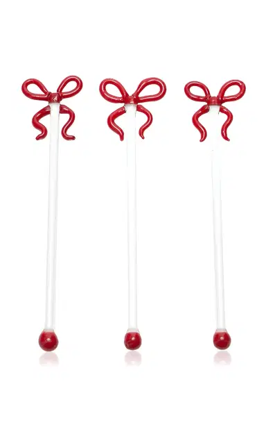 Moda Domus Handmade Glass Bow Cocktail Stirrers | Thumbnail 1 Moda Domus Handmade Glass Bow Cocktail Stirrers | Thumbnail 1