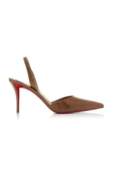 Christian Louboutin Apostropha 80mm Patent Leather Slingback Pumps | Thumbnail 1 Christian Louboutin Apostropha 80mm Patent Leather Slingback Pumps | Thumbnail 1