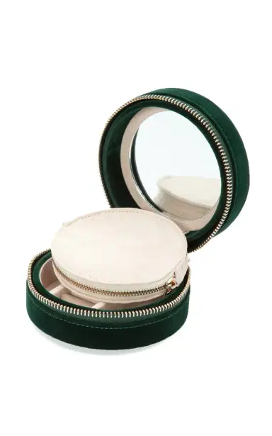 WOLF Zoe Embroidered Velvet Travel Round - Green | Thumbnail 16 WOLF Zoe Embroidered Velvet Travel Round - Green | Thumbnail 16