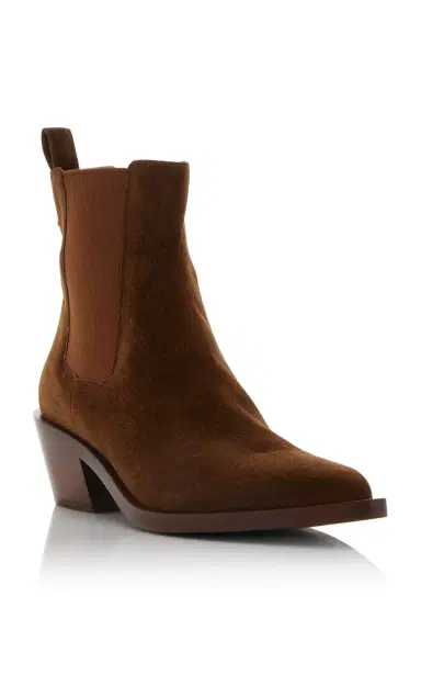 Gianvito Rossi Dover Suede Chelsea Boots | Thumbnail 4 Gianvito Rossi Dover Suede Chelsea Boots | Thumbnail 4