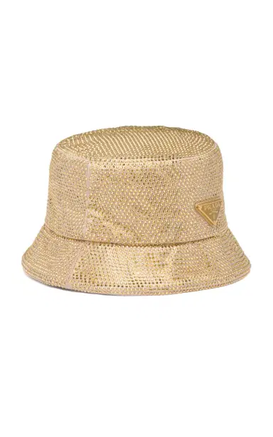Prada Crystal-Embellished Satin Bucket Hat | Thumbnail 1 Prada Crystal-Embellished Satin Bucket Hat | Thumbnail 1