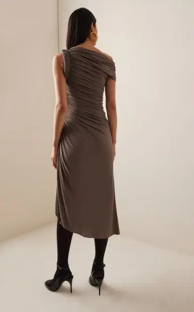 ALAÏA Asym Asymmetric Stretch-Jersey Midi Dress | Thumbnail 10 ALAÏA Asym Asymmetric Stretch-Jersey Midi Dress | Thumbnail 10