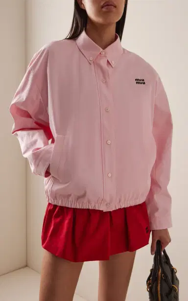 Miu Miu Cotton-Poplin Blouson Jacket | Thumbnail 3 Miu Miu Cotton-Poplin Blouson Jacket | Thumbnail 3