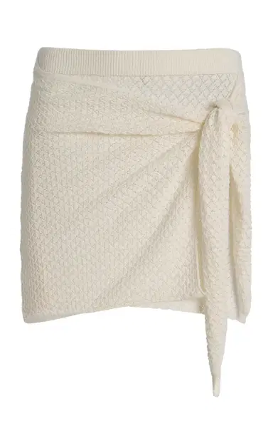 The Garment Tanzania Pointelle-Knit Organic Cotton Mini Skirt | Thumbnail 1 The Garment Tanzania Pointelle-Knit Organic Cotton Mini Skirt | Thumbnail 1