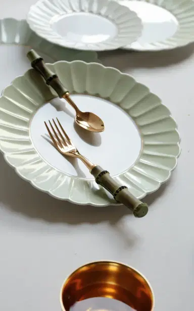 Giambattista Valli Home Porcelain Dessert Plate - Green | Thumbnail 3 Giambattista Valli Home Porcelain Dessert Plate - Green | Thumbnail 3