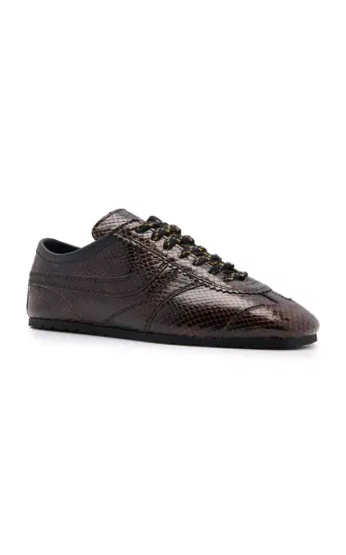 Dries Van Noten Snake-Effect Leather Sneakers | Thumbnail 4 Dries Van Noten Snake-Effect Leather Sneakers | Thumbnail 4