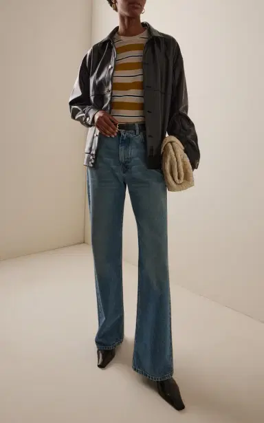 Haikure Korea Rigid Mid-Rise Flared-Leg Jeans | Thumbnail 2 Haikure Korea Rigid Mid-Rise Flared-Leg Jeans | Thumbnail 2