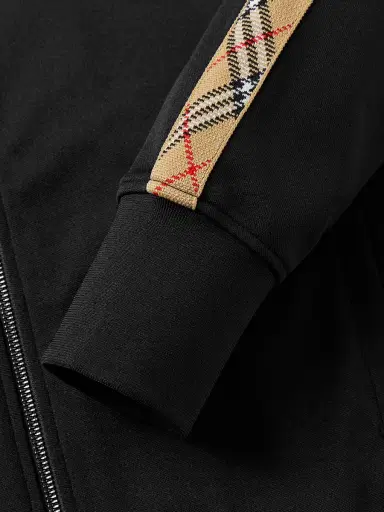 Burberry Checked Jacquard-Trimmed Logo-Embroidered Tech-Jersey Track Jacket - Men | Thumbnail 5 Burberry Checked Jacquard-Trimmed Logo-Embroidered Tech-Jersey Track Jacket - Men | Thumbnail 5