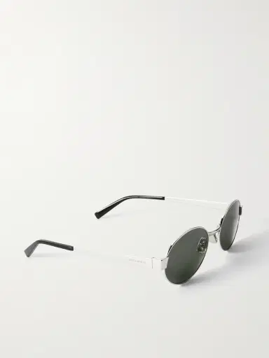 Saint Laurent Oval-Frame Silver-Tone Sunglasses - Men | Thumbnail 4 Saint Laurent Oval-Frame Silver-Tone Sunglasses - Men | Thumbnail 4