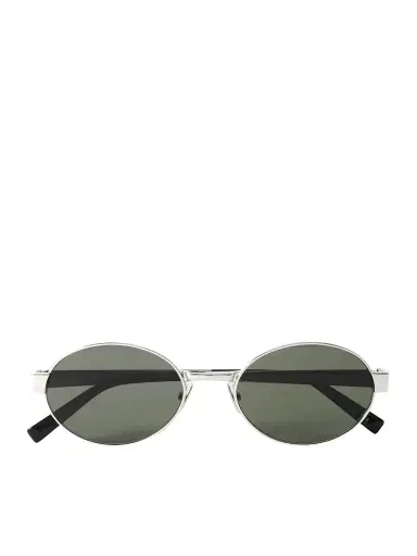 Saint Laurent Oval-Frame Silver-Tone Sunglasses - Men | Thumbnail 1 Saint Laurent Oval-Frame Silver-Tone Sunglasses - Men | Thumbnail 1