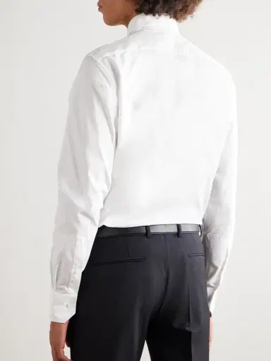 Zegna Cutaway-Collar Cotton-Twill Shirt - Men | Thumbnail 3 Zegna Cutaway-Collar Cotton-Twill Shirt - Men | Thumbnail 3