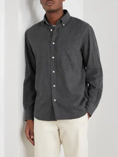 Hartford Pitt Button-Down Collar Cotton-Flannel Shirt - Men | Thumbnail 3 Hartford Pitt Button-Down Collar Cotton-Flannel Shirt - Men | Thumbnail 3