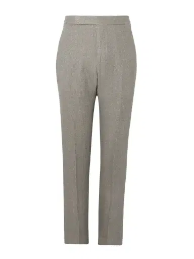 Ralph Lauren Purple Label Gregory Tapered Herringbone Linen, Silk and Cotton-Blend Trousers - Men | Thumbnail 1 Ralph Lauren Purple Label Gregory Tapered Herringbone Linen, Silk and Cotton-Blend Trousers - Men | Thumbnail 1