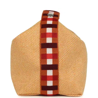 HERMÈS Hermes Bride A Brac Carre Case GM Fauve Merino Wool Palladium Hardware | Thumbnail 3 HERMÈS Hermes Bride A Brac Carre Case GM Fauve Merino Wool Palladium Hardware | Thumbnail 3