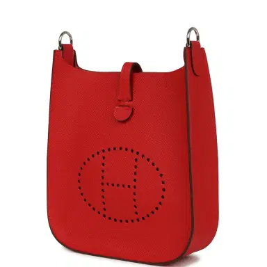 HERMÈS Hermes Evelyne Sellier TPM Rouge Radieux Epsom Palladium Hardware | Thumbnail 5 HERMÈS Hermes Evelyne Sellier TPM Rouge Radieux Epsom Palladium Hardware | Thumbnail 5