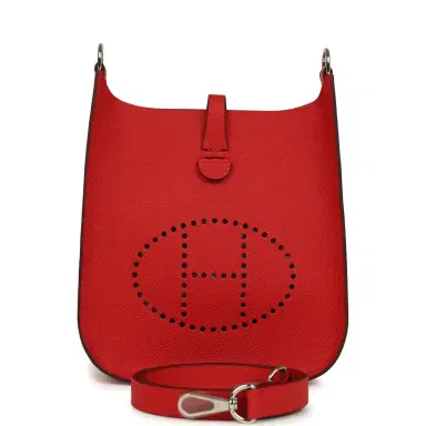 HERMÈS Hermes Evelyne Sellier TPM Rouge Radieux Epsom Palladium Hardware | Thumbnail 1 HERMÈS Hermes Evelyne Sellier TPM Rouge Radieux Epsom Palladium Hardware | Thumbnail 1