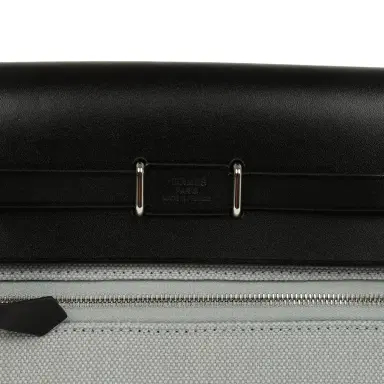 HERMÈS Hermes Herbag Zip 20 Mini Gris Pantin Toile Militaire Canvas and Black Vache Hunter Palladium Hardware | Thumbnail 6 HERMÈS Hermes Herbag Zip 20 Mini Gris Pantin Toile Militaire Canvas and Black Vache Hunter Palladium Hardware | Thumbnail 6