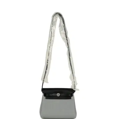 HERMÈS Hermes Herbag Zip 20 Mini Gris Pantin Toile Militaire Canvas and Black Vache Hunter Palladium Hardware | Thumbnail 8 HERMÈS Hermes Herbag Zip 20 Mini Gris Pantin Toile Militaire Canvas and Black Vache Hunter Palladium Hardware | Thumbnail 8