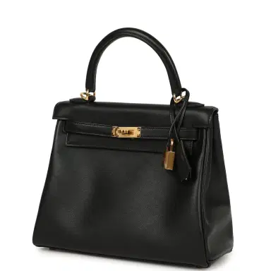 HERMÈS Hermes Kelly Retourne 25 Black Cheri Gold Hardware | Thumbnail 3 HERMÈS Hermes Kelly Retourne 25 Black Cheri Gold Hardware | Thumbnail 3