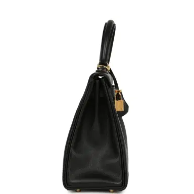 HERMÈS Hermes Kelly Retourne 25 Black Cheri Gold Hardware | Thumbnail 4 HERMÈS Hermes Kelly Retourne 25 Black Cheri Gold Hardware | Thumbnail 4