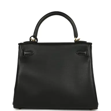 HERMÈS Hermes Kelly Retourne 25 Black Cheri Gold Hardware | Thumbnail 5 HERMÈS Hermes Kelly Retourne 25 Black Cheri Gold Hardware | Thumbnail 5
