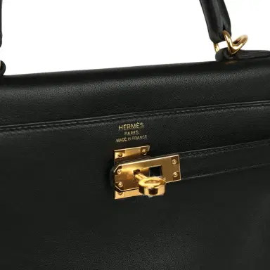 HERMÈS Hermes Kelly Retourne 25 Black Cheri Gold Hardware | Thumbnail 7 HERMÈS Hermes Kelly Retourne 25 Black Cheri Gold Hardware | Thumbnail 7