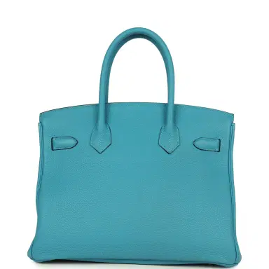 HERMÈS Pre-owned Hermes Birkin 30 Turquoise Togo Gold Hardware | Thumbnail 4 HERMÈS Pre-owned Hermes Birkin 30 Turquoise Togo Gold Hardware | Thumbnail 4