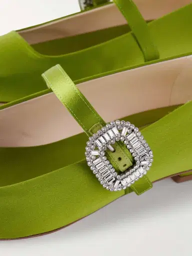 Roger Vivier Belle Vivier 20 Crystal-embellished Satin Mary Jane Ballet Flats | Thumbnail 4 Roger Vivier Belle Vivier 20 Crystal-embellished Satin Mary Jane Ballet Flats | Thumbnail 4