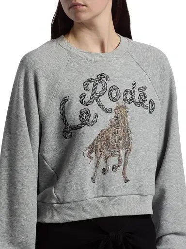 Cinq à Sept Women's Le Rodeo Jennifer Crewneck Sweater - Heather Grey - Size XL | Thumbnail 6 Cinq à Sept Women's Le Rodeo Jennifer Crewneck Sweater - Heather Grey - Size XL | Thumbnail 6