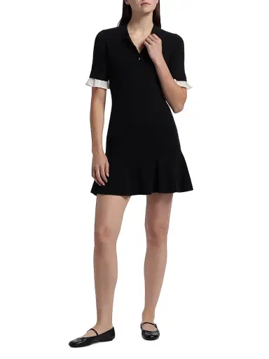 Cinq à Sept Women's Keaton Knit Polo Minidress | Thumbnail 2 Cinq à Sept Women's Keaton Knit Polo Minidress | Thumbnail 2