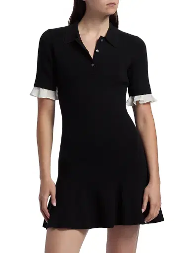 Cinq à Sept Women's Keaton Knit Polo Minidress | Thumbnail 3 Cinq à Sept Women's Keaton Knit Polo Minidress | Thumbnail 3