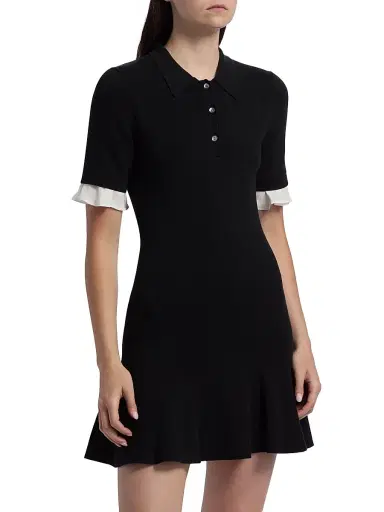 Cinq à Sept Women's Keaton Knit Polo Minidress | Thumbnail 4 Cinq à Sept Women's Keaton Knit Polo Minidress | Thumbnail 4