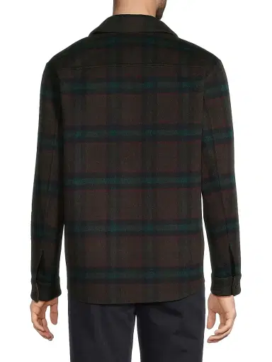 Vince Men's Splittable Plaid Shirt Jacket - Coastal Country Racer | Thumbnail 5 Vince Men's Splittable Plaid Shirt Jacket - Coastal Country Racer | Thumbnail 5
