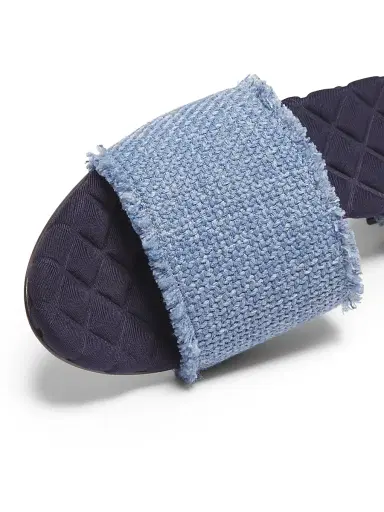 AERA Women's Giorgia 25MM Vegan Raffia Sandals - Classic Blue Denim | Thumbnail 6 AERA Women's Giorgia 25MM Vegan Raffia Sandals - Classic Blue Denim | Thumbnail 6