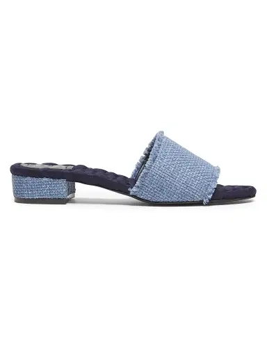 AERA Women's Giorgia 25MM Vegan Raffia Sandals - Classic Blue Denim | Thumbnail 1 AERA Women's Giorgia 25MM Vegan Raffia Sandals - Classic Blue Denim | Thumbnail 1