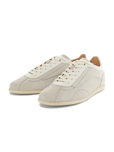 Brunello Cucinelli Men's Suede Low-Top Sneakers - Limestone | Thumbnail 2 Brunello Cucinelli Men's Suede Low-Top Sneakers - Limestone | Thumbnail 2
