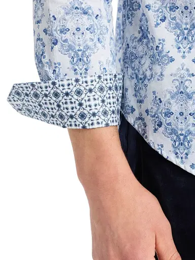 Robert Graham Men's Delancey Button-Front Shirt - Navy | Thumbnail 5 Robert Graham Men's Delancey Button-Front Shirt - Navy | Thumbnail 5