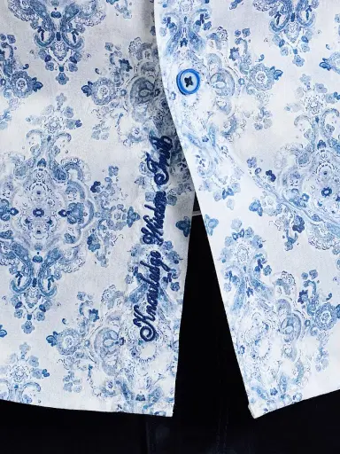 Robert Graham Men's Delancey Button-Front Shirt - Navy | Thumbnail 6 Robert Graham Men's Delancey Button-Front Shirt - Navy | Thumbnail 6