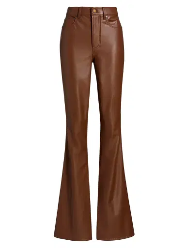 Veronica Beard Women's Beverly High-Rise Skinny Flared Pants - Mahogany | Thumbnail 1 Veronica Beard Women's Beverly High-Rise Skinny Flared Pants - Mahogany | Thumbnail 1