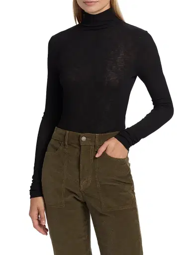 Veronica Beard Women's Wyeth Fitted Turtleneck - Black - Size XL | Thumbnail 3 Veronica Beard Women's Wyeth Fitted Turtleneck - Black - Size XL | Thumbnail 3