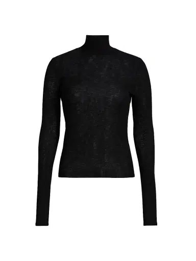Veronica Beard Women's Wyeth Fitted Turtleneck - Black - Size XL | Thumbnail 1 Veronica Beard Women's Wyeth Fitted Turtleneck - Black - Size XL | Thumbnail 1