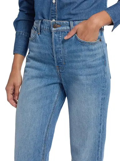 Veronica Beard Women's Leah Mid-Rise Straight-Leg Jeans | Thumbnail 6 Veronica Beard Women's Leah Mid-Rise Straight-Leg Jeans | Thumbnail 6
