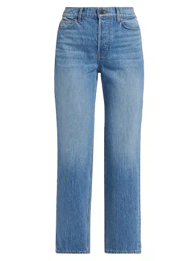Veronica Beard Women's Leah Mid-Rise Straight-Leg Jeans | Thumbnail 1 Veronica Beard Women's Leah Mid-Rise Straight-Leg Jeans | Thumbnail 1