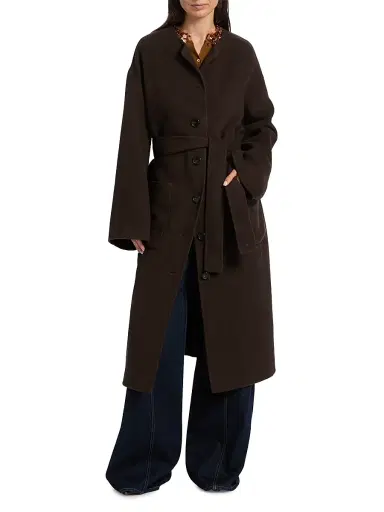 Ulla Johnson Women's Fernanda Wool-Blend Oversized Belted Coat | Thumbnail 2 Ulla Johnson Women's Fernanda Wool-Blend Oversized Belted Coat | Thumbnail 2