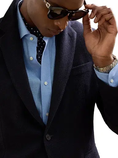 Ralph Lauren Purple Label Men's Hadley Textured Open-Weave Jacket | Thumbnail 5 Ralph Lauren Purple Label Men's Hadley Textured Open-Weave Jacket | Thumbnail 5