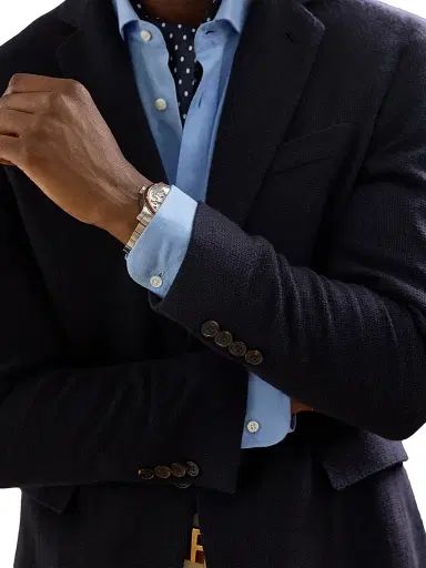 Ralph Lauren Purple Label Men's Hadley Textured Open-Weave Jacket | Thumbnail 6 Ralph Lauren Purple Label Men's Hadley Textured Open-Weave Jacket | Thumbnail 6