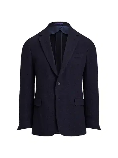 Ralph Lauren Purple Label Men's Hadley Textured Open-Weave Jacket | Thumbnail 1 Ralph Lauren Purple Label Men's Hadley Textured Open-Weave Jacket | Thumbnail 1